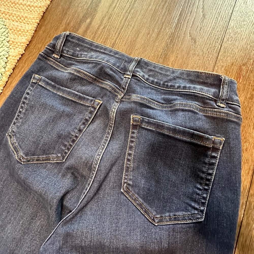 Lane Bryant Flex Magic Waistband Curvy Fit High Rise Skinny Dark Denim Jeans 14